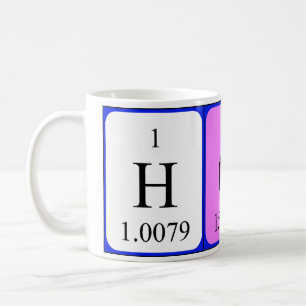 Hon periodic table name mug