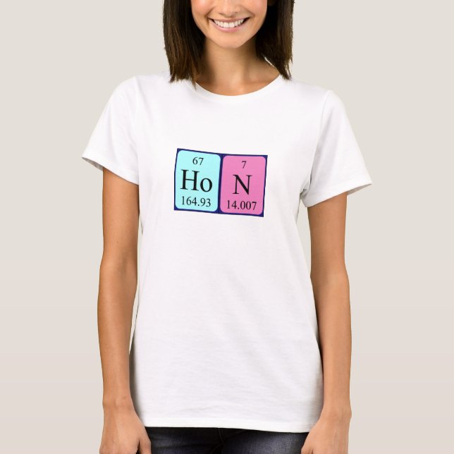 Hon periodic table name shirt (Front)