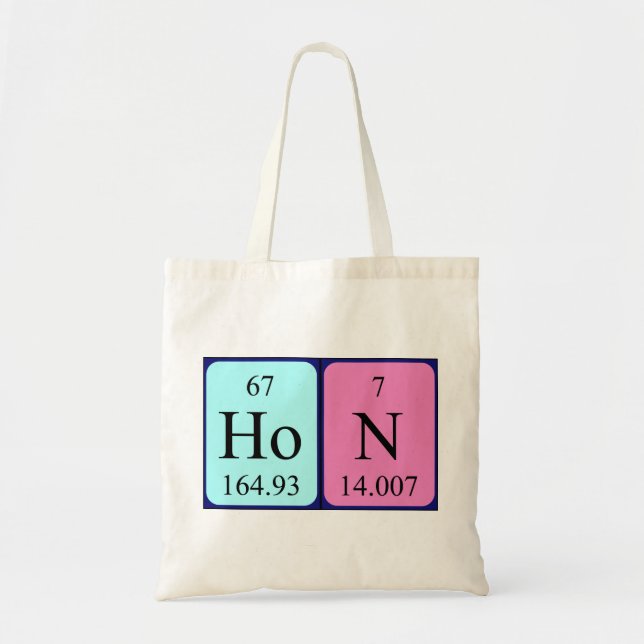 Hon periodic table name tote bag (Front)