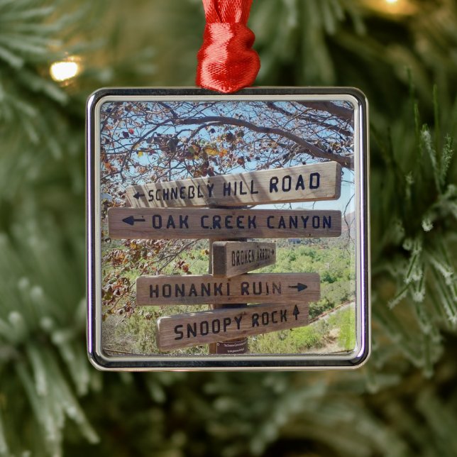 Honanki Ruin Snoopy Rock Sedona Arizona Metal Tree Decoration (Tree)