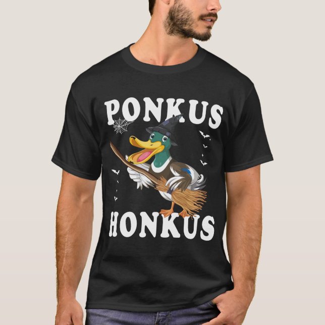"Honcus Poncus Halloween Duck T-Shirt – Funny Cute (Front)