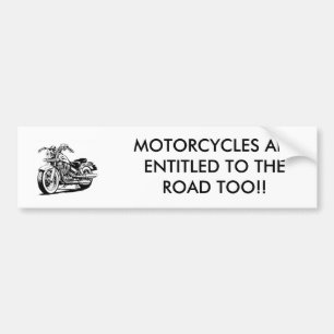 honda_cartoon, MOTORCYCLES ARE ENTITLED TO THE ... Bumper Sticker