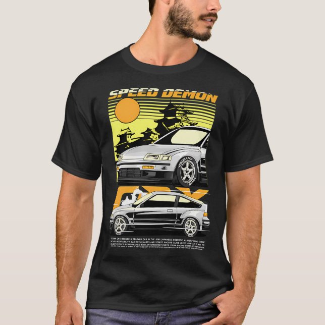 Honda Crx Speed Demon T-Shirt (Front)