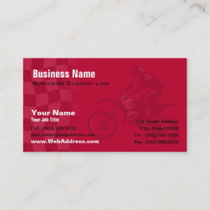 Honda Red Motocross Business Card