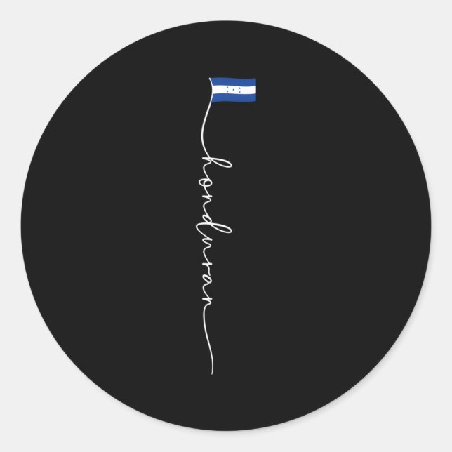 Hondura Signature Honduran Flag Classic Round Sticker (Front)
