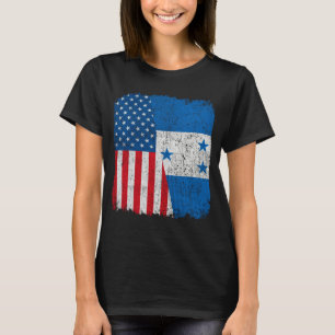 Honduran American Flag Half USA Honduras Root Prou T-Shirt