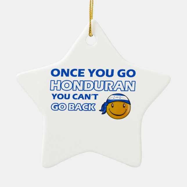 Honduran designs ceramic tree decoration (Front)