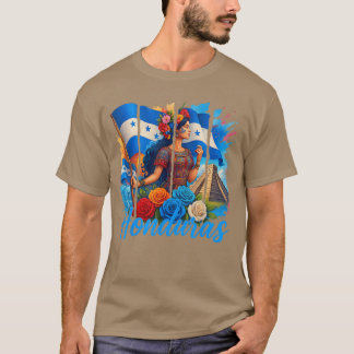 Honduran Flag Copan Honduras Trip Family Vacation  T-Shirt