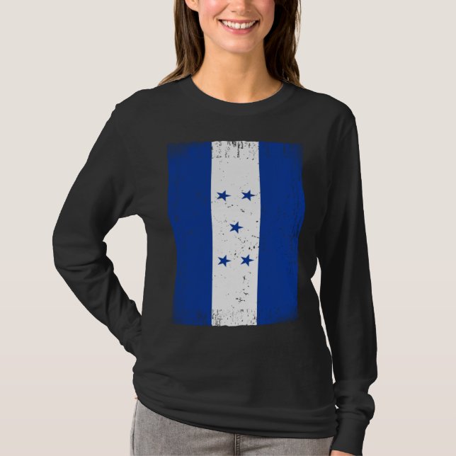 Honduran Flag Honduras T-Shirt (Front)