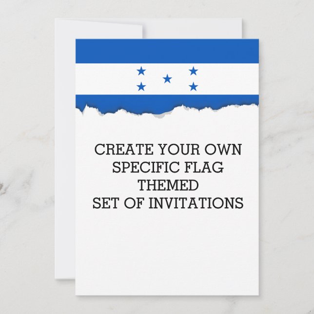 Honduran flag invitation (Front)