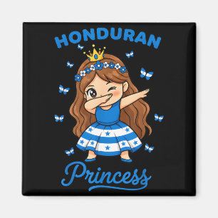 Honduran princess dabbing cute girl honduras flag magnet