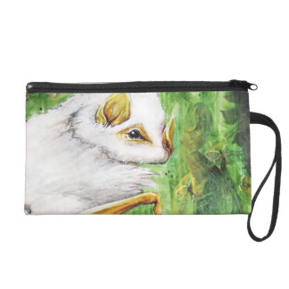 Honduran White Bat, Nature Collage Wristlet