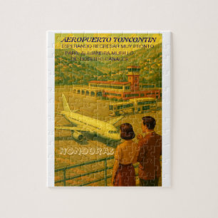 Honduras AEROPUERTO TONCONTIN Retro poster Jigsaw Puzzle
