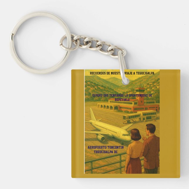  Honduras AEROPUERTO TONCONTIN Retro poster Key Ring (Front)