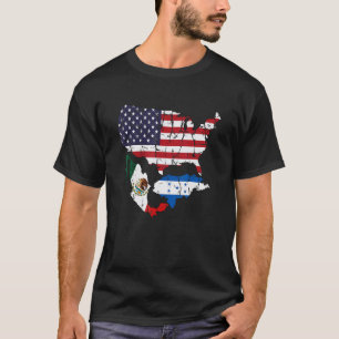 Honduras American Mexican Flag T-Shirt