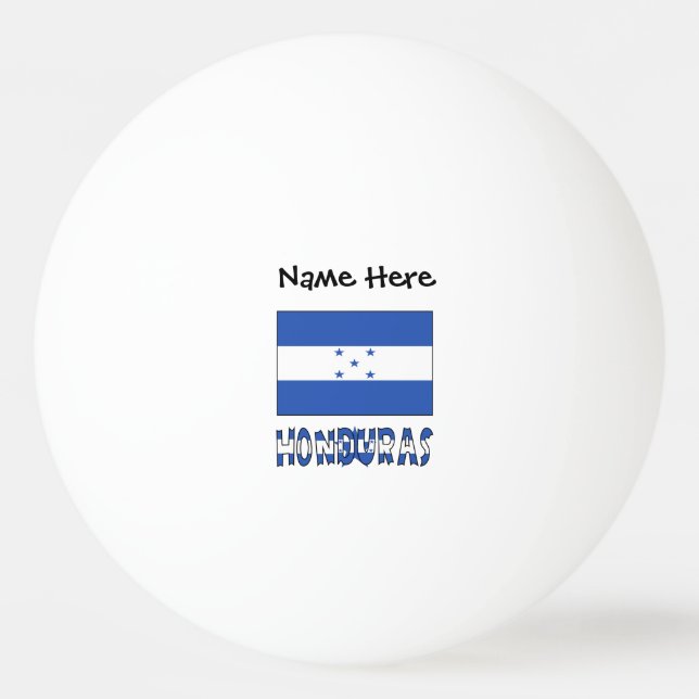 Honduras and Honduran Flag Personalised  Ping Pong Ball (Front)
