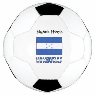 Honduras and Honduran Flag with Your Name Soccer B Football