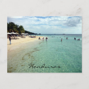 honduras beach postcard