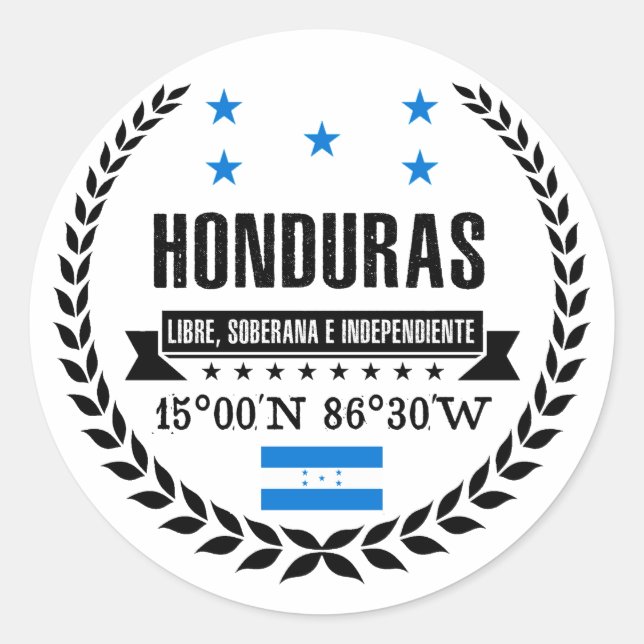 Honduras Classic Round Sticker (Front)
