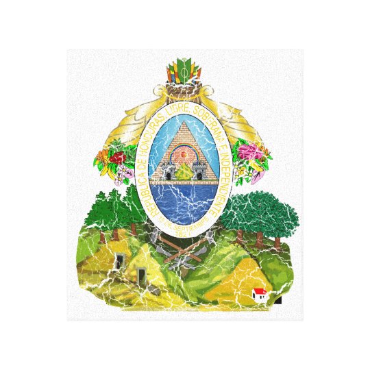 Honduras Coat Of Arms Canvas Print Zazzle.co.uk