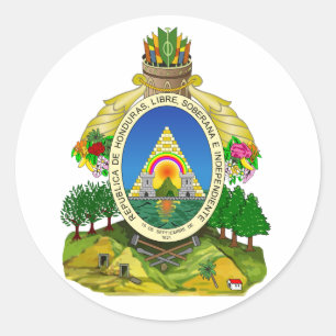 Honduras Coat of Arms Classic Round Sticker