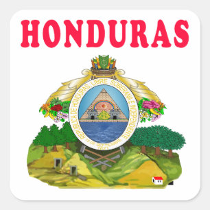 Honduras Coat Of Arms Designs Square Sticker