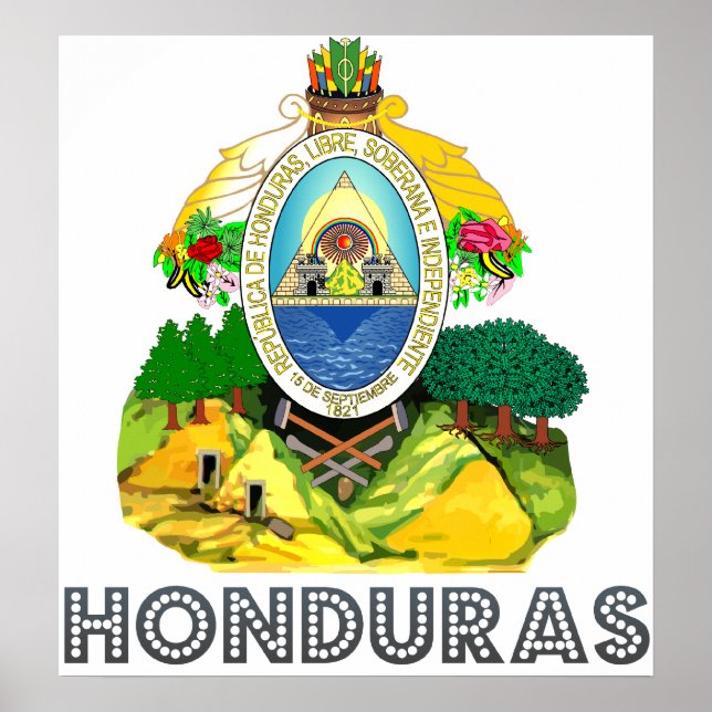 Honduras Coat of Arms Poster (Front)