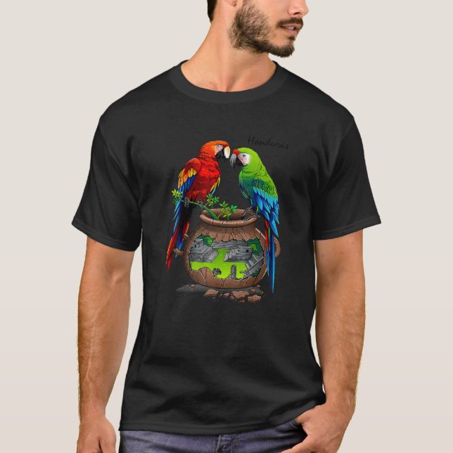 Honduras Copan maya loros T-Shirt (Front)