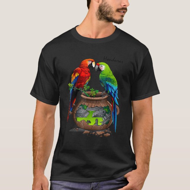 Honduras  Copan maya  loros T-Shirt (Front)