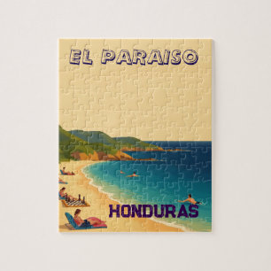 Honduras EL PARAISO Retro poster Jigsaw Puzzle