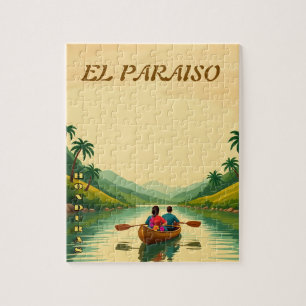 Honduras EL PARAISO Retro poster Jigsaw Puzzle