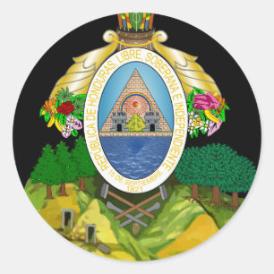 honduras emblem classic round sticker