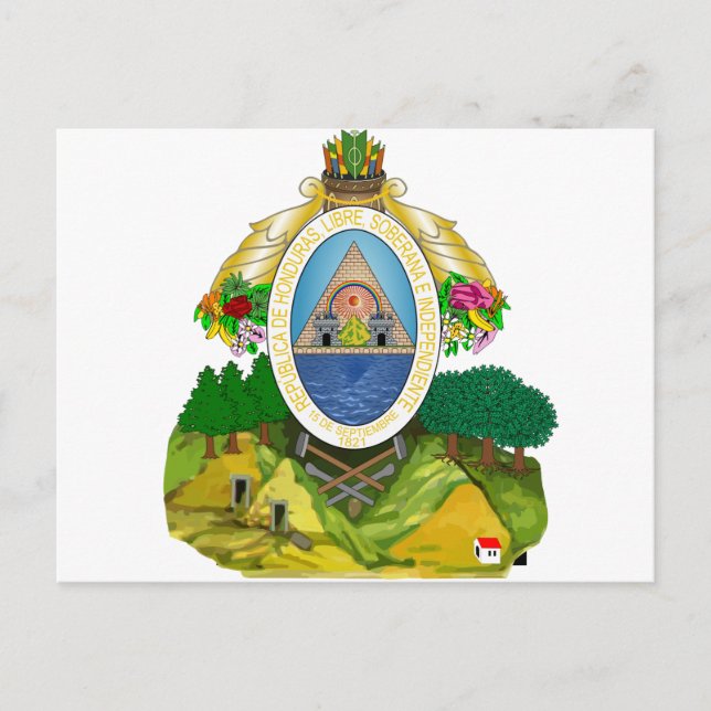 honduras emblem postcard (Front)