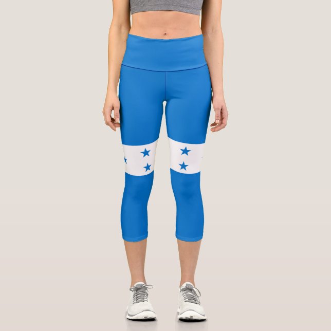 Honduras Flag Capri Leggings (Front)