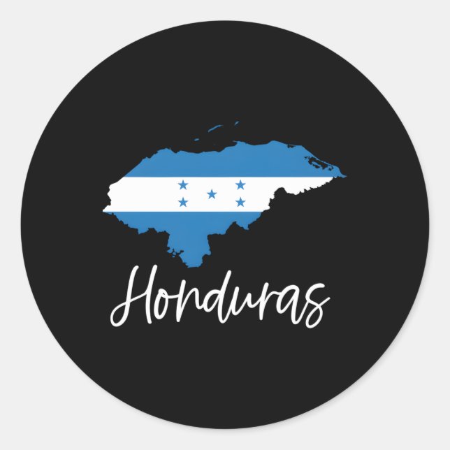 Honduras Flag Central America Copan Latina Camisa  Classic Round Sticker (Front)