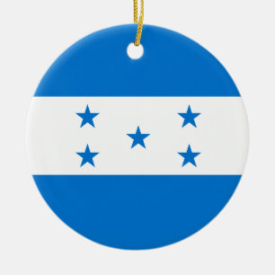 Honduras Flag Ceramic Tree Decoration