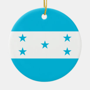 Honduras Flag Ceramic Tree Decoration