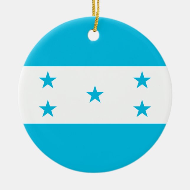 Honduras Flag Ceramic Tree Decoration (Front)