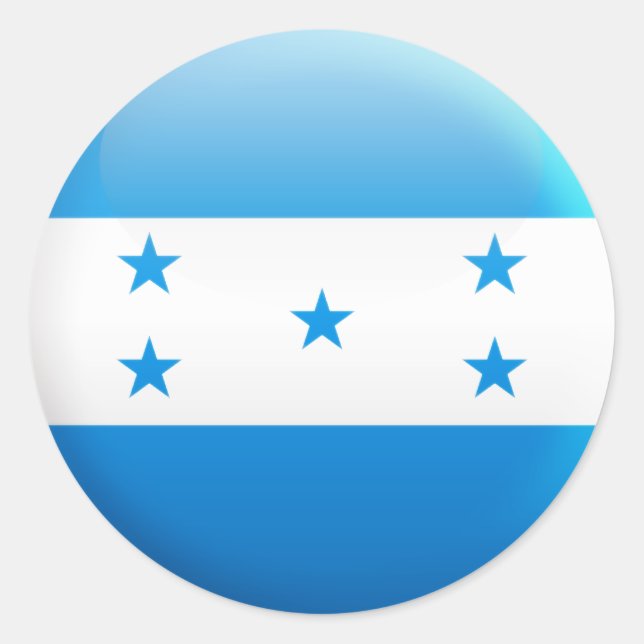 Honduras Flag Classic Round Sticker (Front)