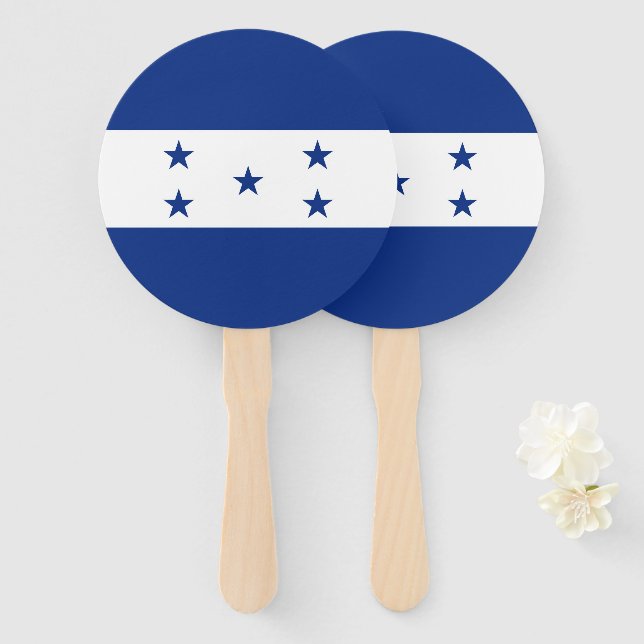 Honduras flag hand fan (Front and Back)