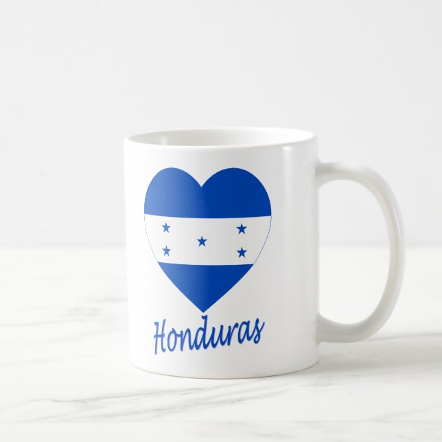 Honduras Flag Heart Coffee Mug (Right)