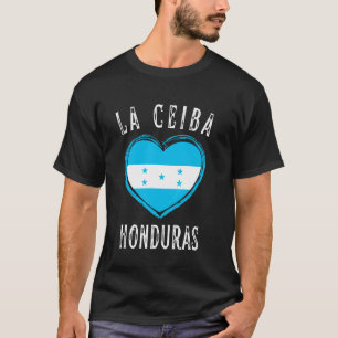 Honduras Flag Heart La Ceiba City T-Shirt