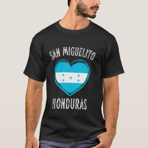 Honduras Flag Heart San Miguelito City T-Shirt