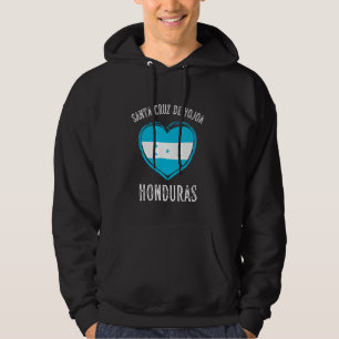 Honduras Flag Heart Santa Cruz De Yojoa City Hoodie