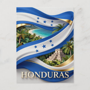 HONDURAS Flag Heritage Travel Postcard