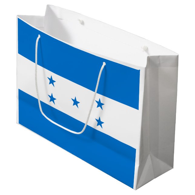 Honduras Flag Large Gift Bag (Front Angled)
