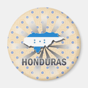 Honduras Flag Map 2.0 Magnet