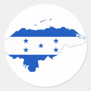 Honduras Flag Map HN Classic Round Sticker