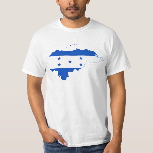 Honduras Flag Map HN T-Shirt (Front)