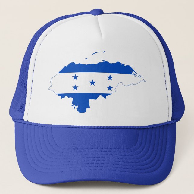 Honduras Flag Map HN Trucker Hat (Front)